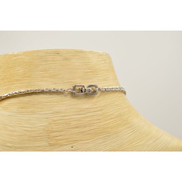 Vintage Givenchy 80s Logo Box Chain Necklace 36" Signed Runway Designer Jewelry - Picture 12 of 12